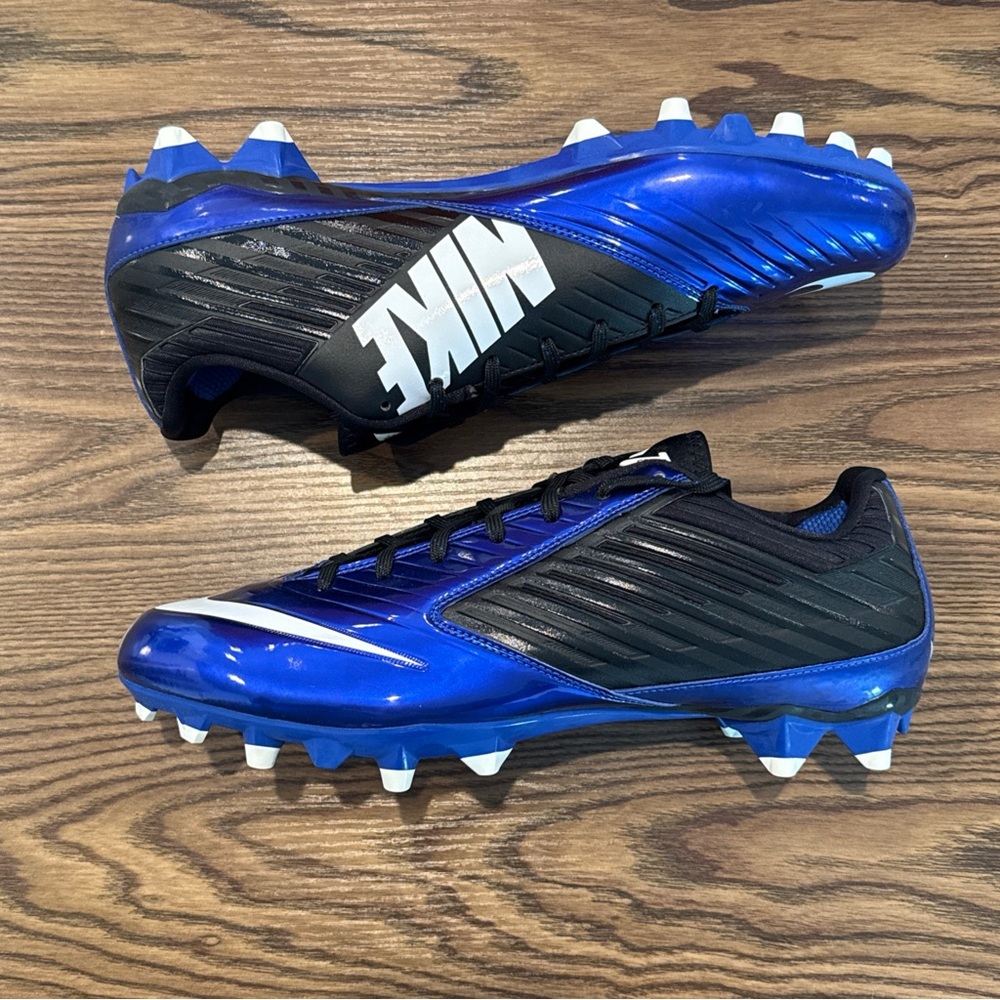 Size 13.5 Nike Vapor Speed Low Blue/Black Football Cleats 643152-411 - NEW